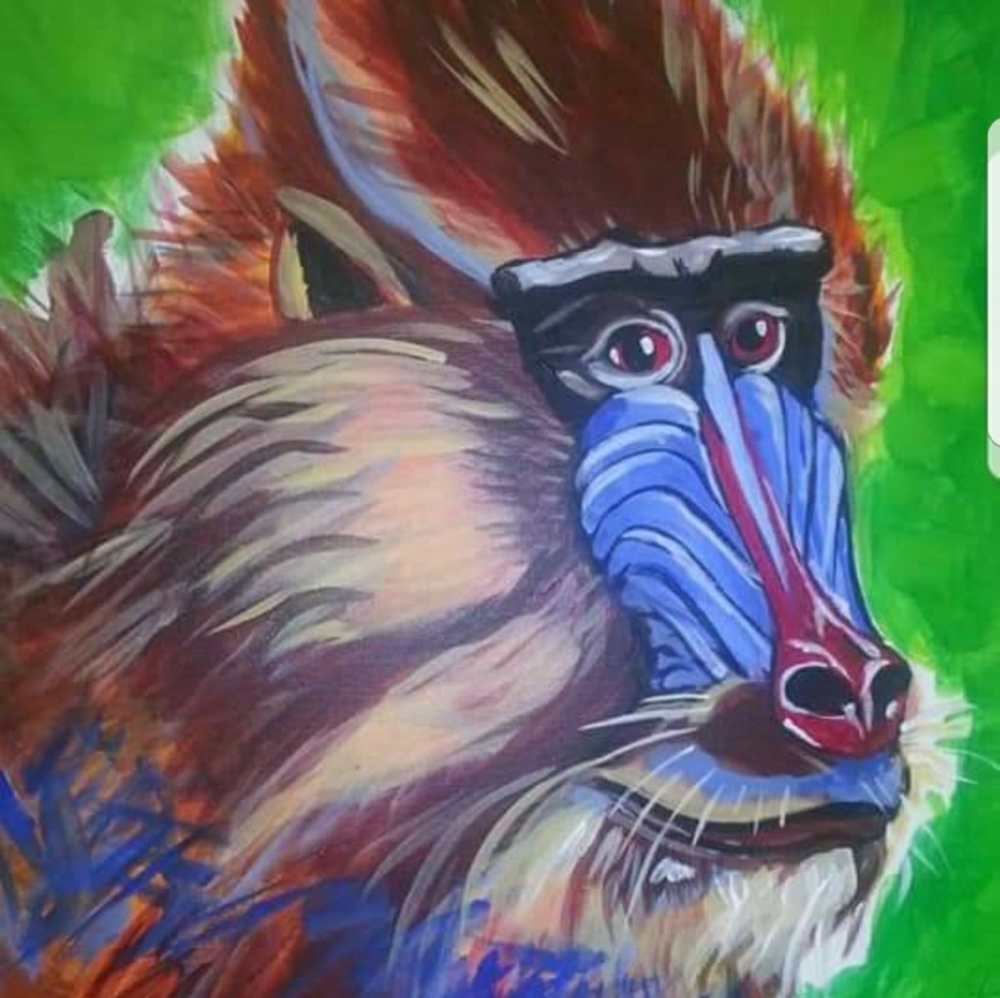 Mandrill. Original artwork